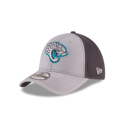 Jacksonville Jaguars Gorra | New Era NFL Grayed Out 39thirty Stretch Fit Cap Mexico - Grises